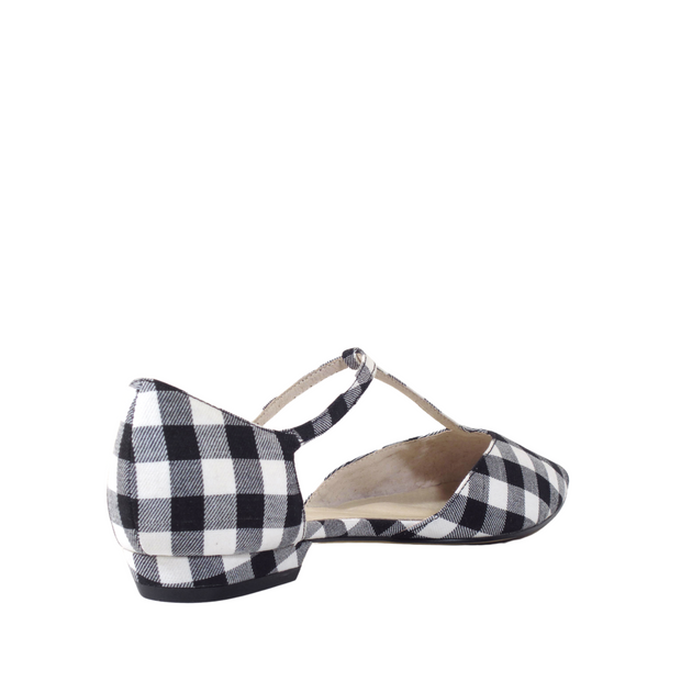 Garden Gingham T-Strap Flats