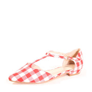 Garden Gingham T-Strap Flats